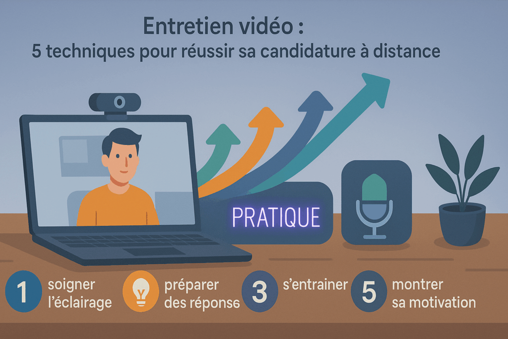Entretien vidéo : 5 techniques pour réussir sa candidature à distance
